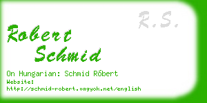 robert schmid business card