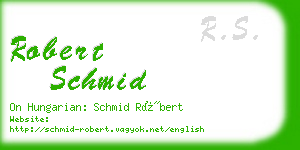 robert schmid business card
